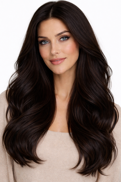 Marlou Weft Extensions – Mørke Brun 1A